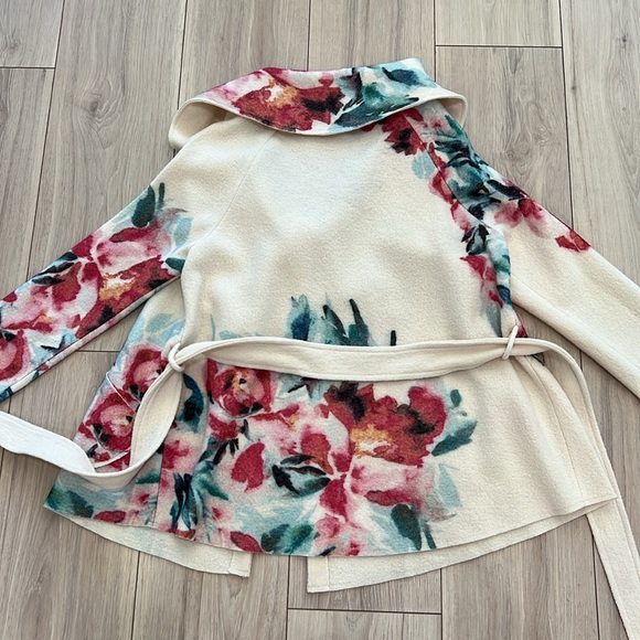NWT Anthropologie Sleeping on Snow Winter Blossom Wool Jacket - Picture 13 of 14